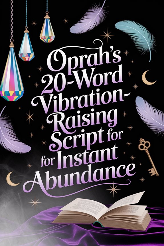 - Oprah's 20-Word Vibration-Raising Script for Instant Abundance